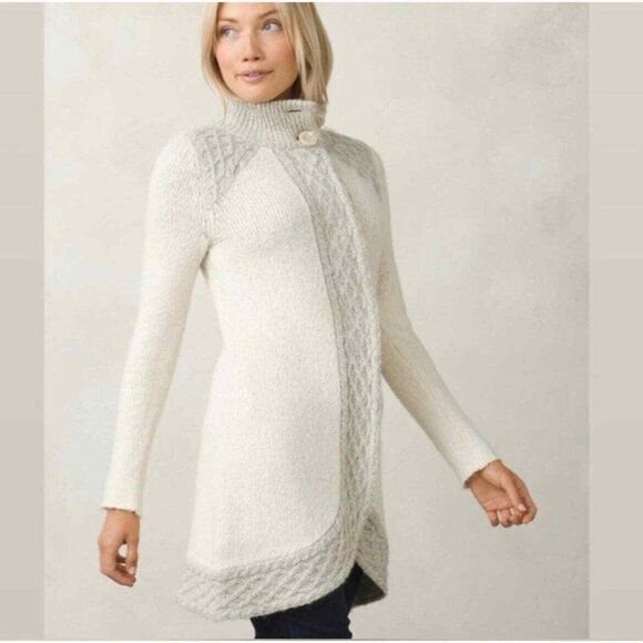 Prana Angelica Long Line Sweater Cardigan Size MED - Picture 1 of 13